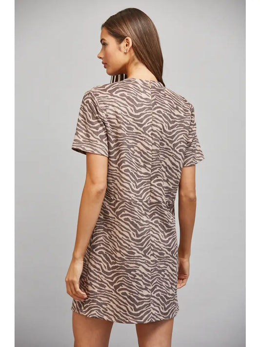 ANIMAL PRINT SHIFT DRESS