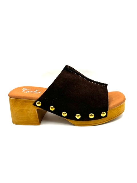 TYCHE BELLA DARK BROWN PLATFORM SLIP ON