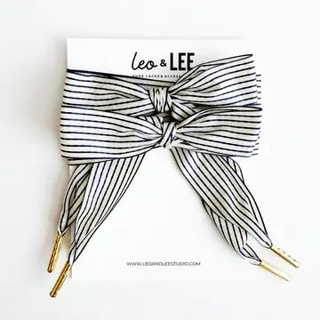 BLACK STRIPED LACE SET