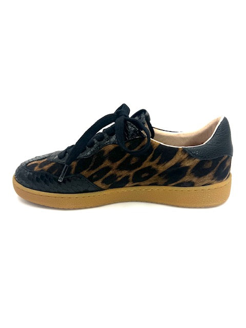 WONDERS AP-2010 COMBO BLACK/LEOPARD SNEAKER