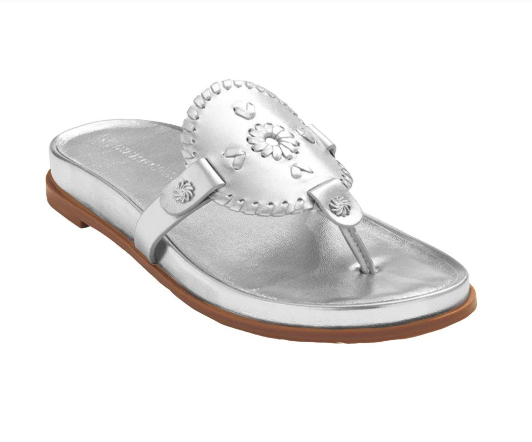 JACK ROGERS COLLINS SILVER SANDAL