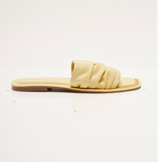 FREE PEOPLE EVELYN SUNKISSED YELLOW SLIDE