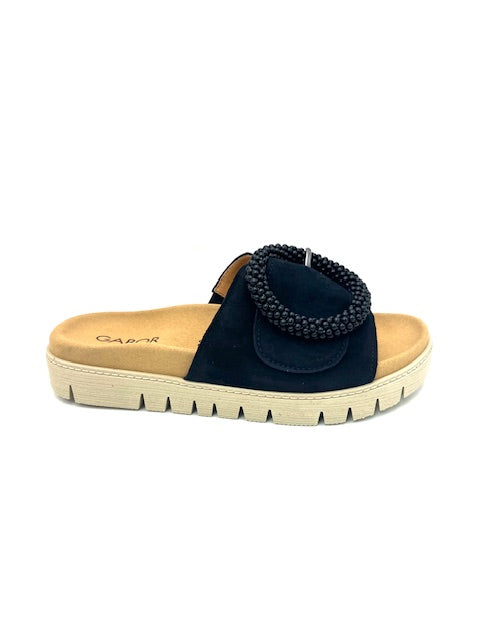 GABOR DK BLUE SLIDE