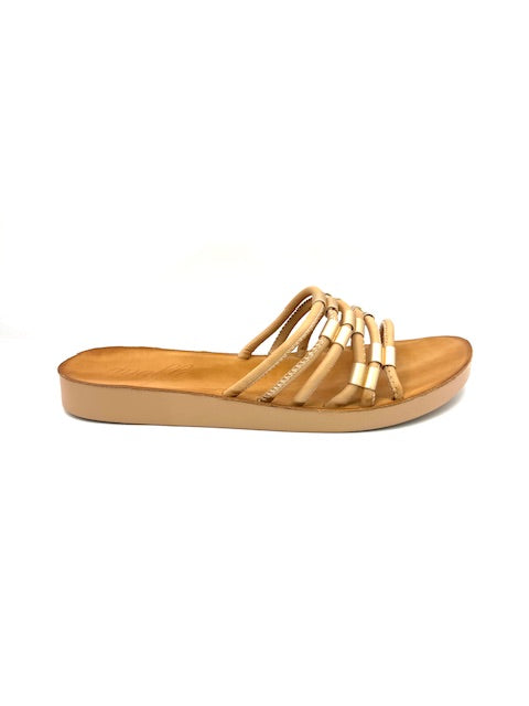 AYALLA BY ANTELOPE FRIDA TAN SLIDE SANDAL