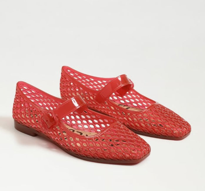 SAM EDELMAN MICHAELA JELLY RED MARY JANE