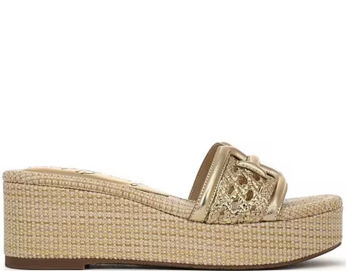 SAM EDELMAN PAULEENA WEAVE GOLD PLATFORM