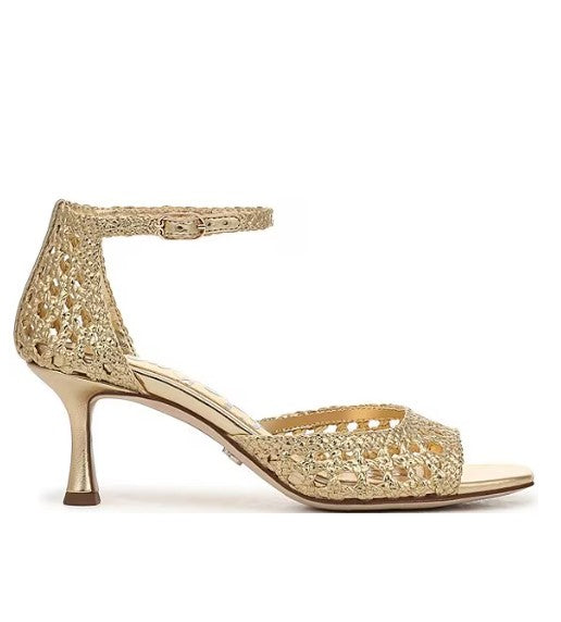 SAM EDELMAN PEYTON AMBER GOLD HEEL