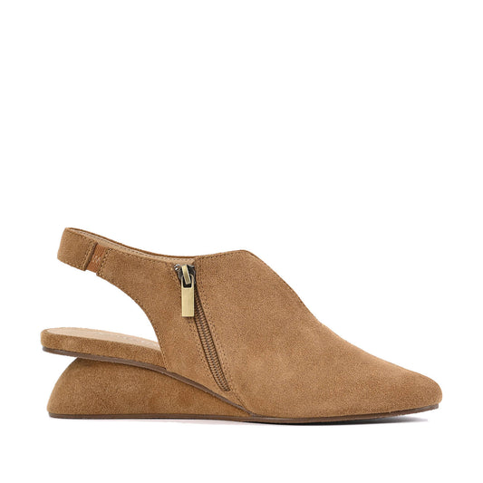 ANTELOPE DREA TAUPE SLINGBACK WEDGE