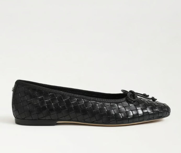 SAM EDELMAN RUTHIE BLACK WOVEN FLAT