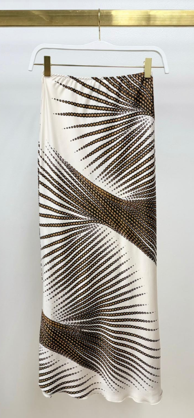SUN BURST PRINT MAXI SKIRT