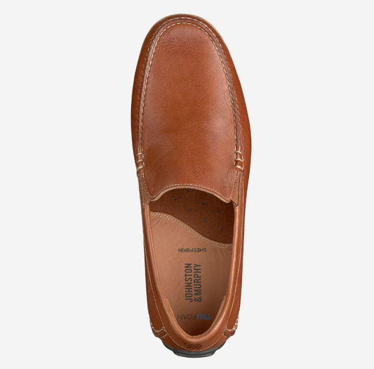 JOHNSTON & MURPHY 20-6406 CORT MOC VENETIAN TAN