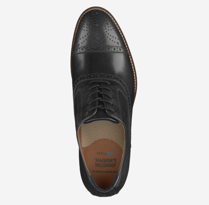 JOHNSTON & MURPHY 20-3445 CONARD 2.0 CAP TOE BLACK