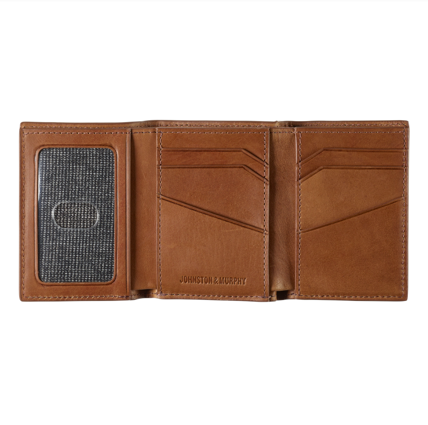 RHODES TRI FOLD WALLET IN TAN