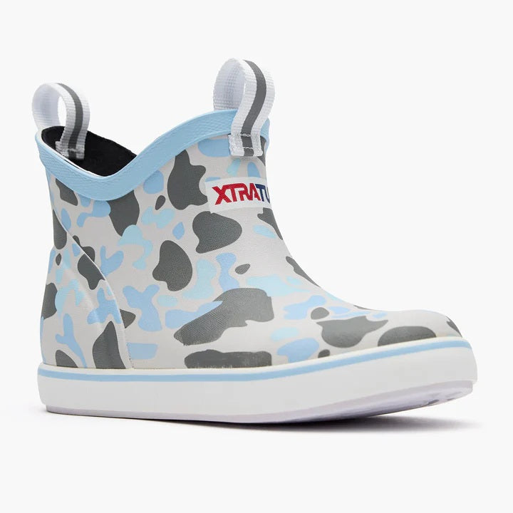 XTRATUF ICE BLUE DUCK CAMO KIDS ANKLE BOOT