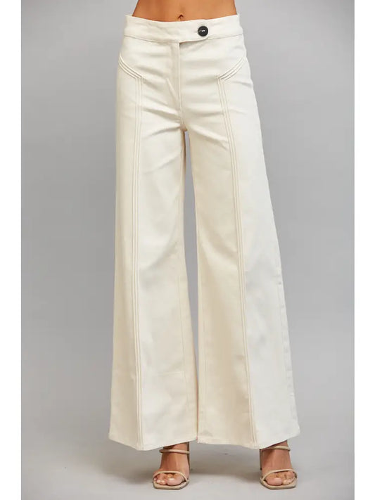 HIGH WAISTED ECRU PANTS