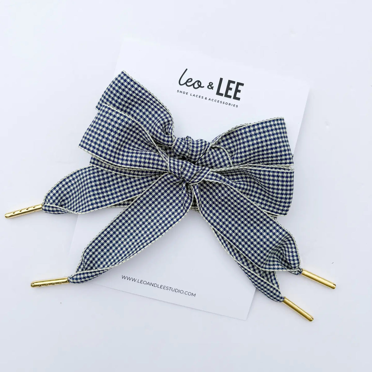 NAVY HOUNDSTOOTH LACE SET