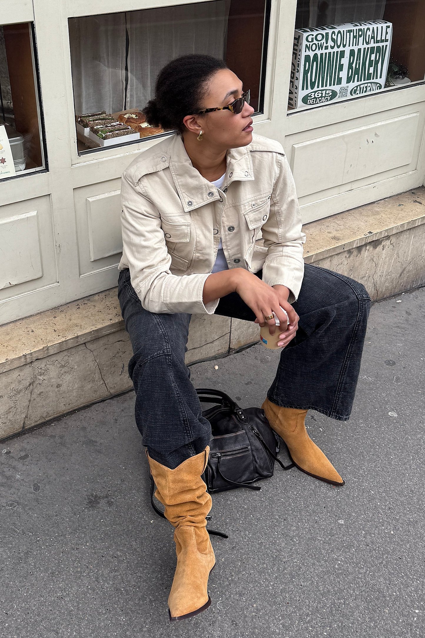 FREE PEOPLE DAISY SLOUCH BOOT TAN SUEDE