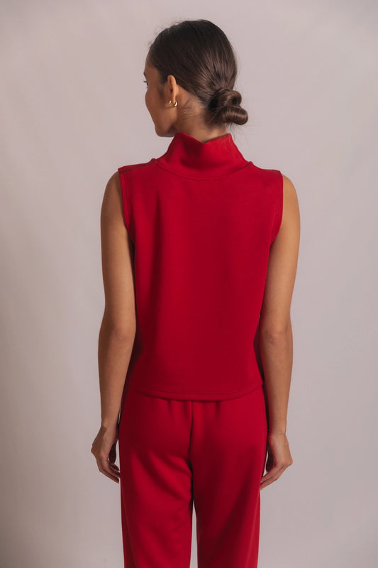 BUTTER MODAL SLEEVELESS TOP IN RED