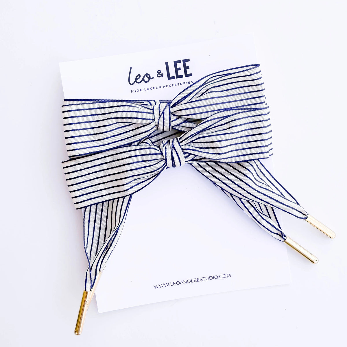 NAVY STRIPED LACE SET