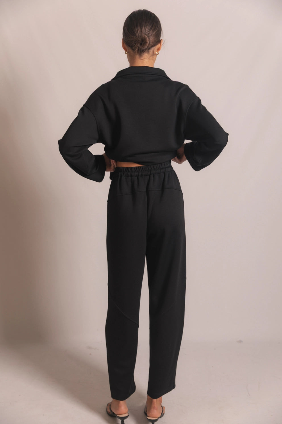 BARREL LEG PANT BLACK