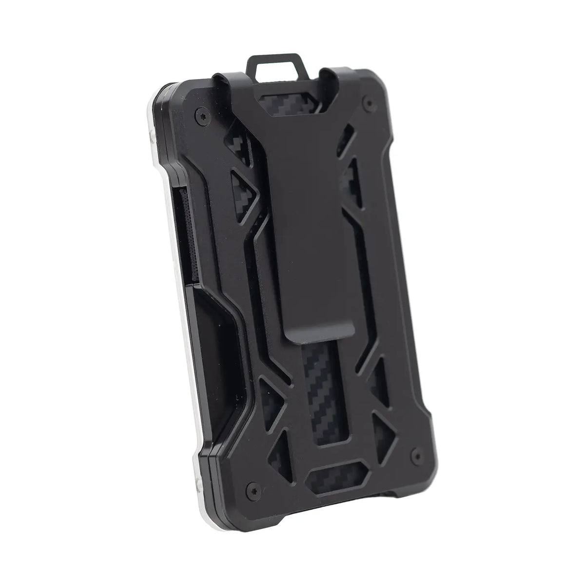 STARSHIP FRONT POCKET WALLET IN BLACK AND SILVER