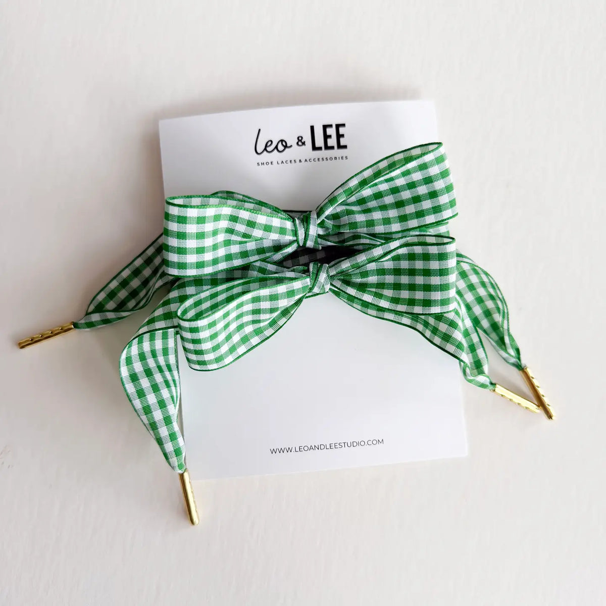 GREEN GINGHAM LACE SET