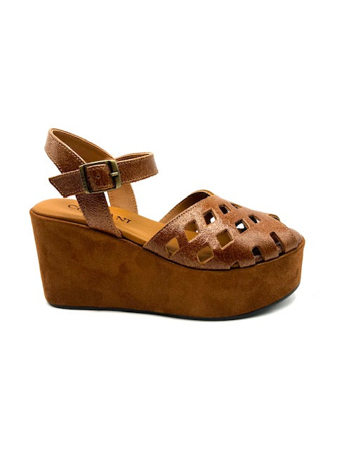 CORDANI JAYMIE PLATFORM WEDGE IN CUOIO