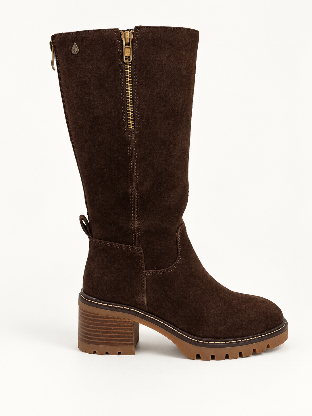AQUA-FLEX NOANNA CHOCOLATE SUEDE WITH EXPANDABLE CALF PANEL