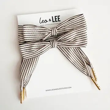 BROWN STRIPED LACE SET