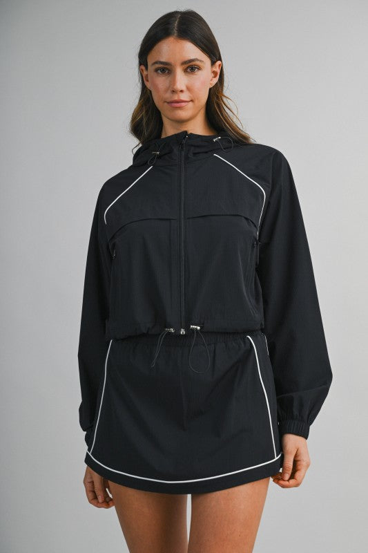 WINDBREAKER/SKORT SET BLACK
