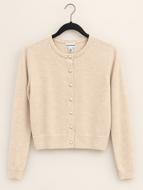 CELESTE CARDIGAN IN BEIGE