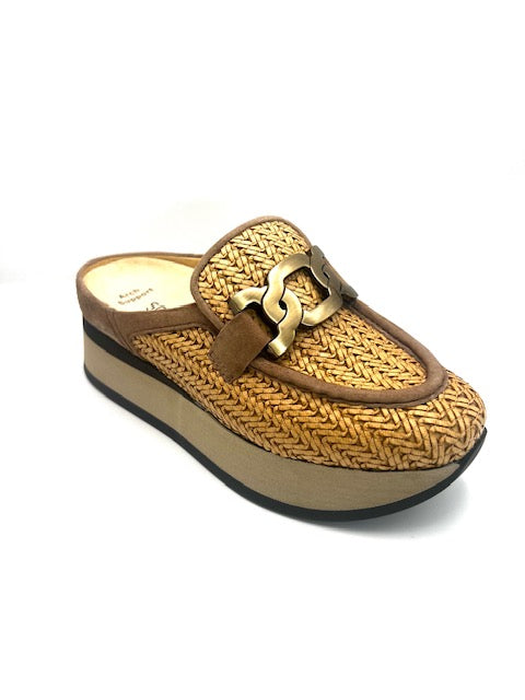 SOFTWAVES 7.78.146 RAFFIA MULE MOUSSE