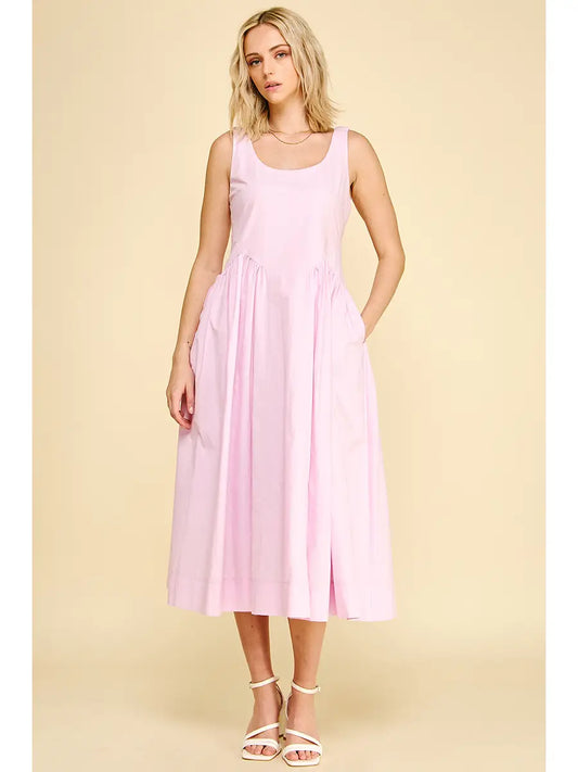 SLEEVELESS MIDI IN LAVENDER PINK