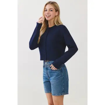 BUTTON DOWN CARDIGAN DEEP NAVY