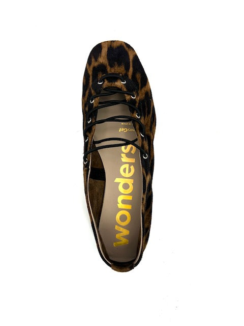 WONDERS A-86151 LEOPARD LACE FLAT