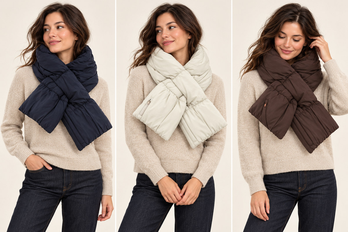 PUFFER SCARF NAVY