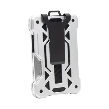 STARSHIP FRONT POCKET WALLET IN BLACK AND SILVER