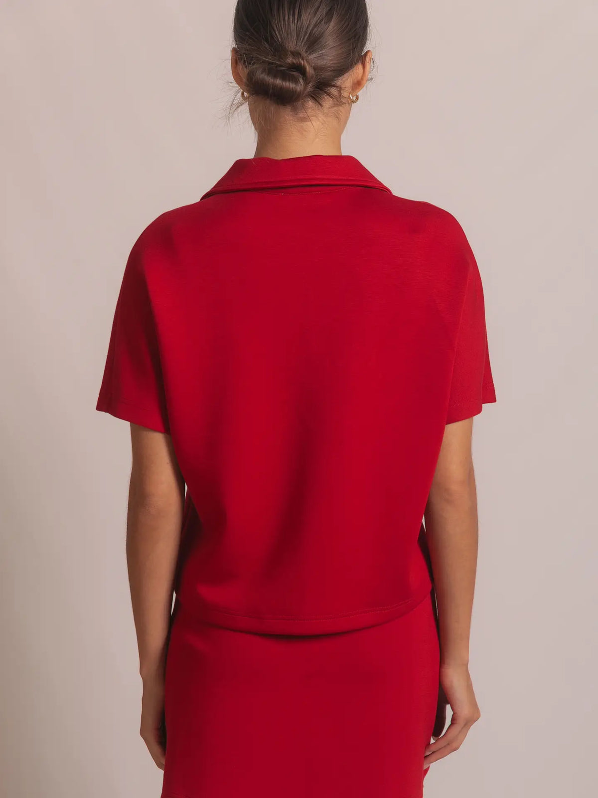 BUTTER MODAL QUARTER ZIP TOP IN RED