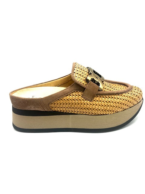 SOFTWAVES 7.78.146 RAFFIA MULE MOUSSE