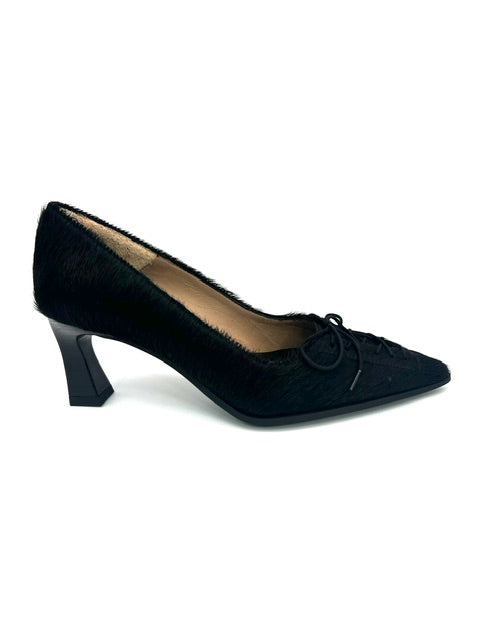 HISPANITAS PONY BLACK CALF HAIR HEEL