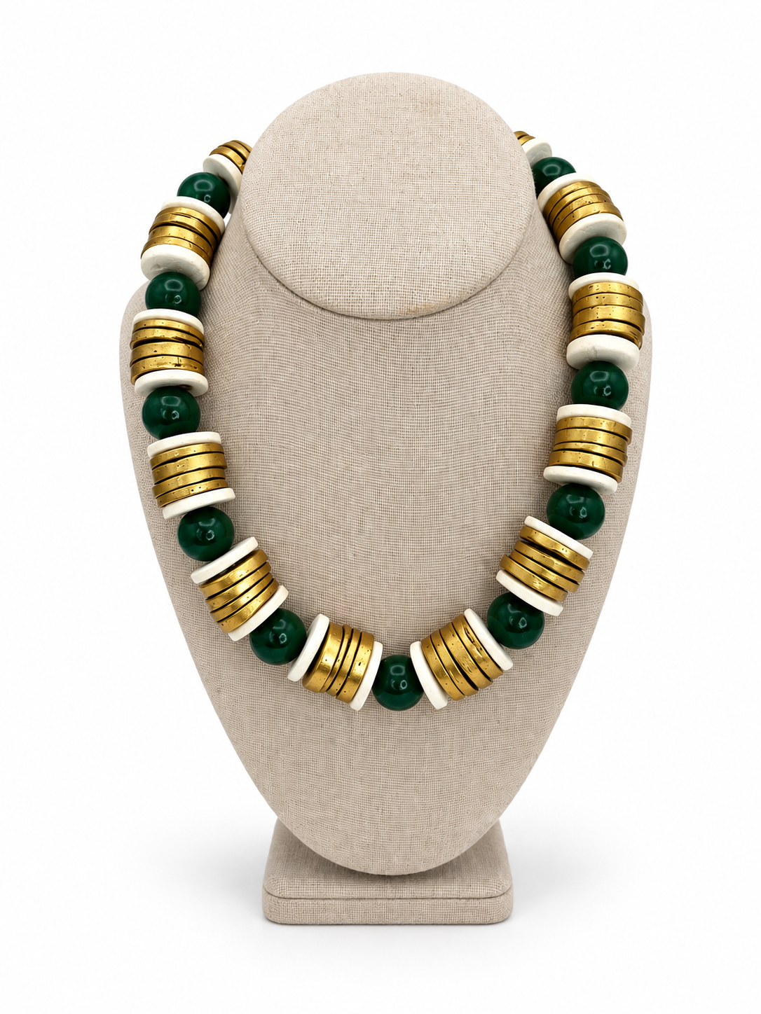 MERRITT MILLIE THE SUTTON GOLD/GREEN NECKLACE