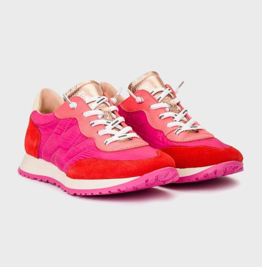 WONDERS A-4802 TOWANDA 02 FUSCHIA/RED SNEAKER
