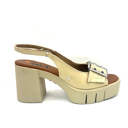 ART EIVISSA 1994 SHINNY CHAMPAGNE CASUAL HEEL