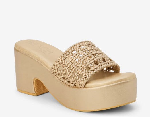 MATISSE BEACH COVE GOLD PLATFORM SANDAL