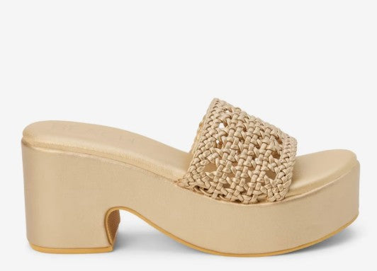 MATISSE BEACH COVE GOLD PLATFORM SANDAL