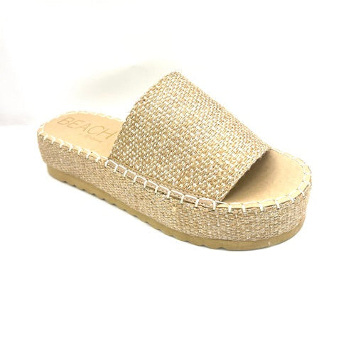 MATISSE BEACH DEL MAR GOLD SPECKLE SLIP ON PLATFORM