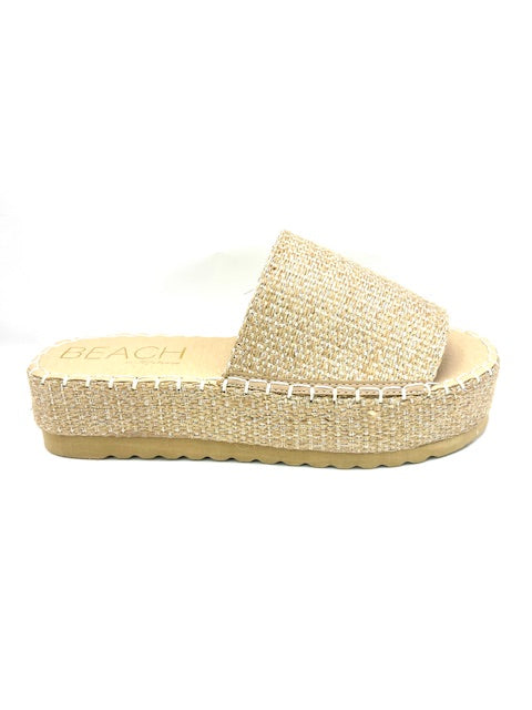 MATISSE BEACH DEL MAR GOLD SPECKLE SLIP ON PLATFORM