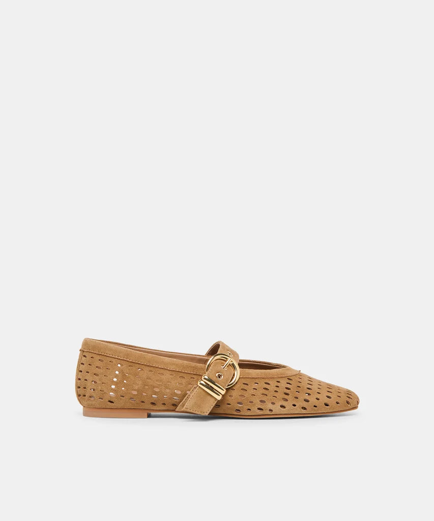 DOLCE VITA MIKELA PERF BALLET FLAT MARY JANE IN LIGHT BROWN