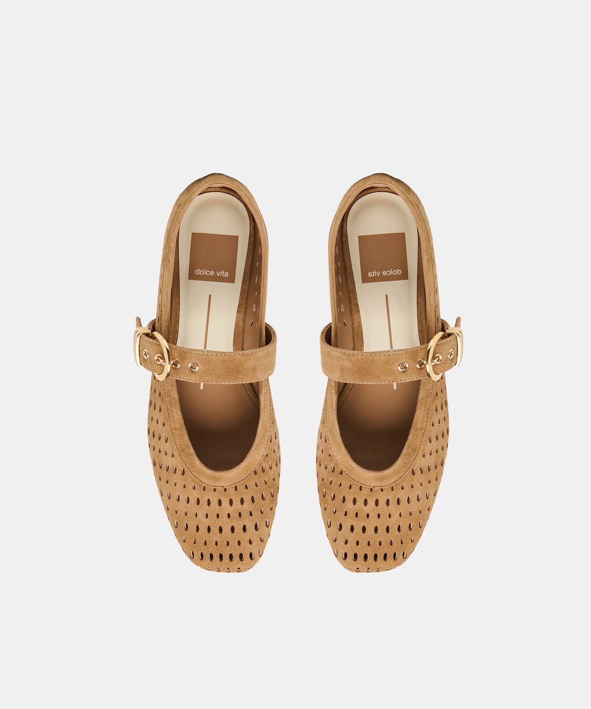 DOLCE VITA MIKELA PERF BALLET FLAT MARY JANE IN LIGHT BROWN