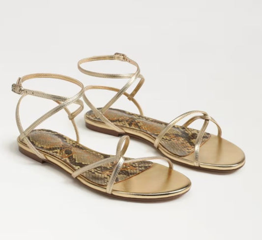 SAM EDELMAN ELLINA AMBER GOLD SANDAL